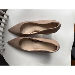 Zara Basic Collection Nude Suede Pointed Toe Heels